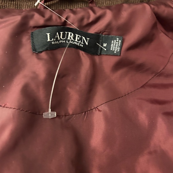 NWT RALPH LAUREN Women's Quilted Vest Corduroy Red Garnet Size L Large medium - Picture 4 of 5